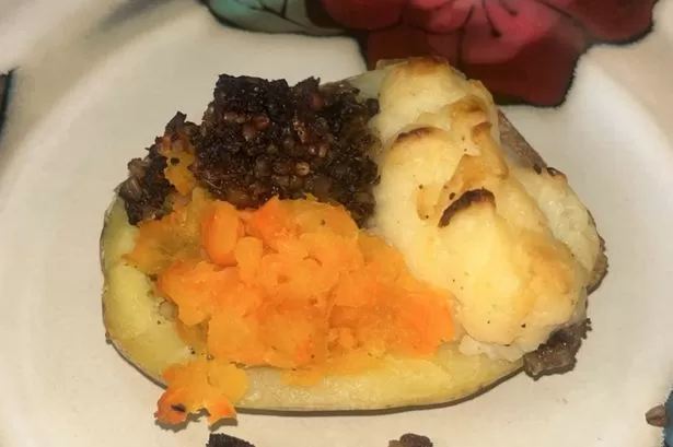 I saw a strange face in my dinner - then realised what I was eating