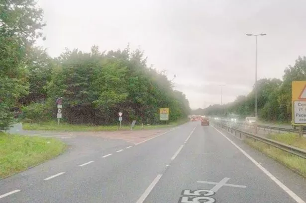 Two injured after car crashes and hits trees on major Welsh road