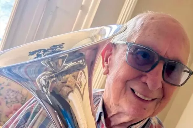 Trumpet player, 95, still going strong in the band he's been in for 87 years