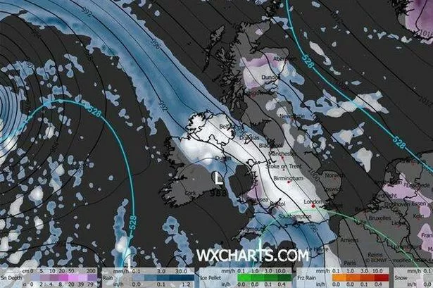 Weather maps show seven Welsh cities may see snow