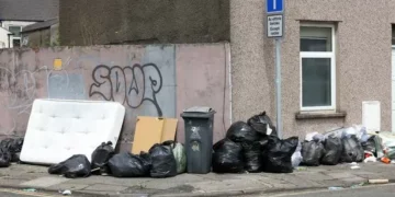 The state of Cardiff’s streets as six tonnes of rubbish collected after students move out