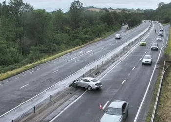 Long queues and delays on major road after A449 accident