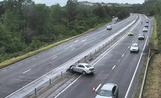 Long queues and delays on major road after A449 accident