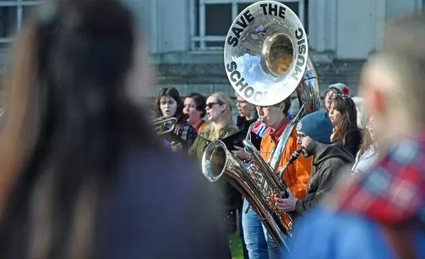 11 of the best pictures as hundreds of musicians protest Cardiff University cuts