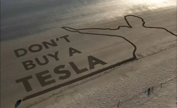 Welsh beach used for ‘world’s biggest anti-Elon Musk protest’