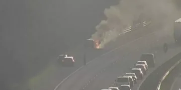 Car catches fire on M4 causing delays