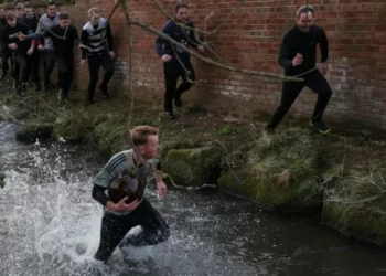 Wild ancient version of football is still being played today