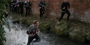Wild ancient version of football is still being played today