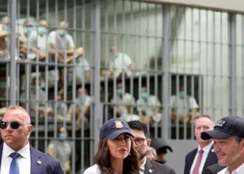 DHS Secretary Kristi Noem Tours El Salvador Prison for Deported Gang Members