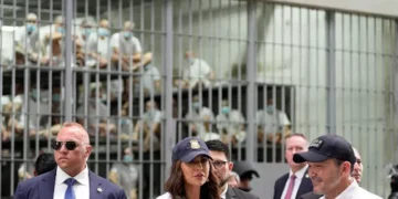 DHS Secretary Kristi Noem Tours El Salvador Prison for Deported Gang Members