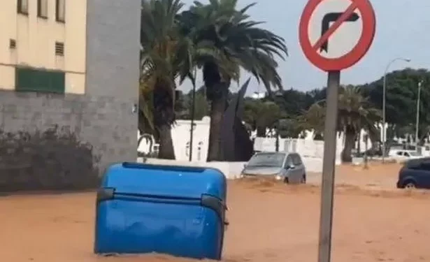 Terrifying footage of floods on Lanzarote as state of emergency declared