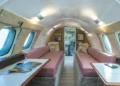 A disused private jet has been turned into an Airbnb in the Welsh countryside