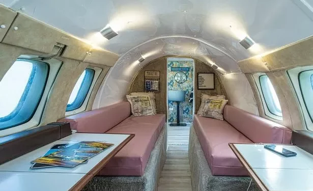 A disused private jet has been turned into an Airbnb in the Welsh countryside