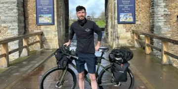 I wasn’t an accomplished rider and fell off my bike 50 metres in, but I’ve just finished a 16,250 mile cycle