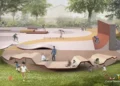 Artist’s impression shows fresh skateboarding vision for Welsh city’s park