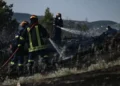 Huge wildfire tearing through Greek island after three blazes combine