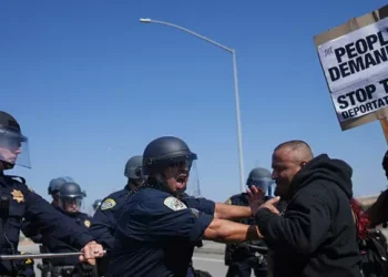 Anti-ICE Protesters Block 101 Freeway in Los Angeles Again