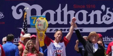WATCH: ‘Top Dog’: Joey Chestnut Reclaims Title at Nathan’s Hot Dog Eating Contest