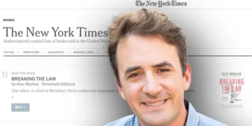 Alex Marlow’s Lawfare Expose ‘Breaking the Law’ Lands on New York Times Best Sellers List