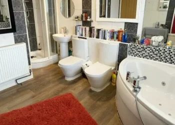 Home with two toilets next to each other in bathroom splits opinion