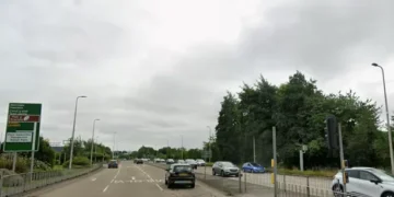 Person taken to hospital after crash involving motorbike and car