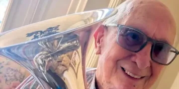 Trumpet player, 95, still going strong in the band he’s been in for 87 years
