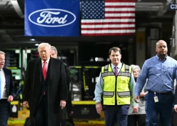 Ford Workers Cheer Trump During Tour of F-150 Plant in Michigan
